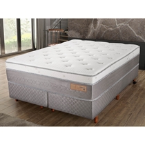 Cama Box King Cristalflex Ibiza 193x203x71cm Molas Ensacadas - Cinza