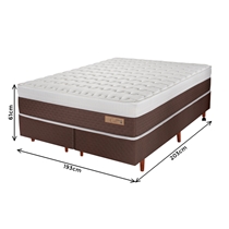 Cama Box King Cristalflex Cadiz 193x203x61cm Molas Ensacadas - Marrom