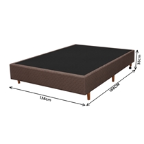 Base para Cama Box Casal Cristalflex Quadriculado 138x188x36cm - Marrom