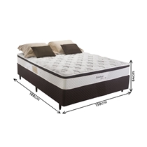 Cama Box Casal Herval Edimburgo 138x188x64cm Molas Maxspring