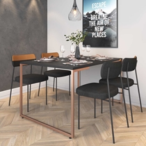 Conjunto Mesa de Jantar Porto e 4 Cadeiras Mila Fitmobel -Preto/ Caramelo/ Cobre/ Grafite