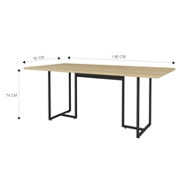 Mesa de Jantar 6 Lugares Fitmobel Seriema 180x90cm