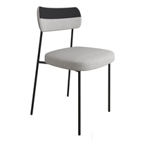 Conjunto Mesa de Jantar Seriema e 6 Cadeiras Milla Fitmobel - Preto/Cinza