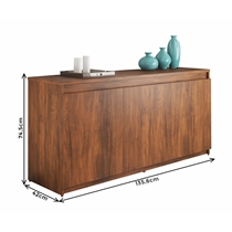 Buffet 3 Portas 135cm Viero Onix