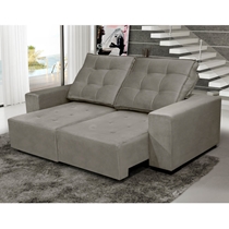 Sofá 2 Lugares 2,1m Retratil/Reclinavel Veludo Luxe Olm Verona