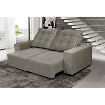 Sofá 2 Lugares 2,1m Retratil/Reclinavel Veludo Luxe Olm Verona