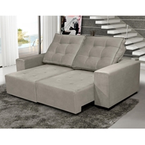 Sofá 2 Lugares 2,1m Retratil/Reclinavel Veludo Luxe Olm Verona