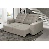 Sofá 2 Lugares 2,1m Retratil/Reclinavel Veludo Luxe Olm Verona