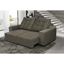 Sofá 2 Lugares 2,1m Retratil/Reclinavel Veludo Luxe Olm Verona