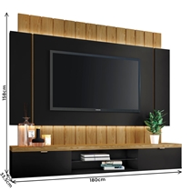 Estante Home para TV 55 Polegadas 1,8m com LED HB Móveis Illusion 1.8