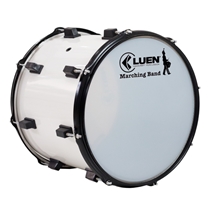 Surdo Marcial Luen 14”x14” de Pele Leitosa com Colete - Branco/Preto