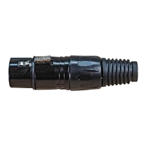 Conector XLR Fêmea Dreamer CC003 com Trava Preto