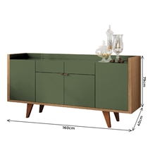 Buffet 4 Portas 2 Gavetas 160cm HB Móveis Melodia