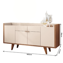 Buffet 4 Portas 2 Gavetas 160cm HB Móveis Melodia