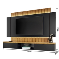 Estante Home para TV 70 Polegadas 2,2m com LED HB Móveis Illusion 2.2