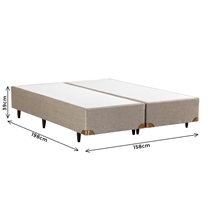 Base para Cama Box Queen Herval Seletto Eppico 158x198x39cm - Bege