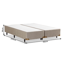 Base para Cama Box King Herval Seletto Eppico 192x203x39cm - Bege