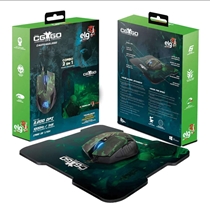 Kit Gamer ELG com Headset Mouse Mousepad - Preto