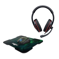 Kit Gamer ELG com Headset Mouse Mousepad - Preto