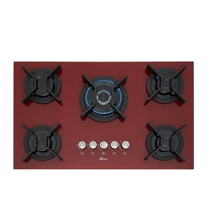 Cooktop 5 Bocas a Gás Fischer TC Infinity Tripla Chama Vermelho Rouge - Bivolt