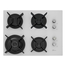 Cooktop 4 Bocas a Gás Fischer TC Infinity Tripla Chama Branco - Bivolt