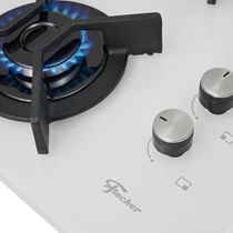 Cooktop 4 Bocas a Gás Fischer TC Infinity Tripla Chama Branco - Bivolt