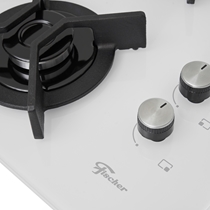 Cooktop 4 Bocas a Gás Fischer TC Infinity Tripla Chama Branco - Bivolt