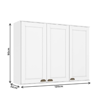 Armário Aéreo 120cm 3 Portas THB Classy