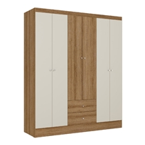 Guarda-Roupa Casal 6 Portas 2 Gavetas THB Astro