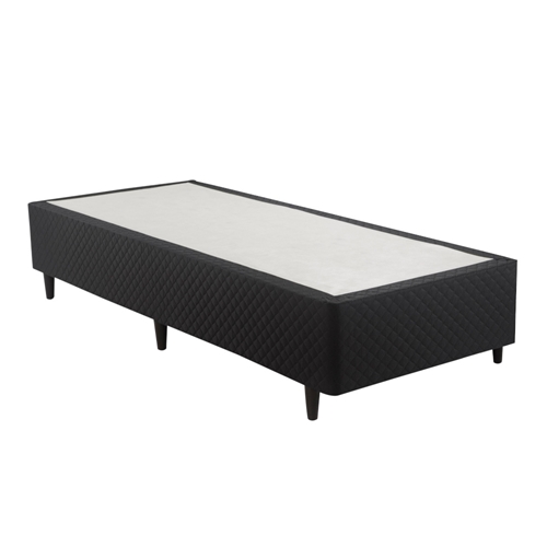 Base para Cama Box Solteiro Herval Idea Poliéster 88x188x39cm - Preto