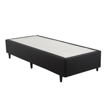 Base para Cama Box Solteiro Herval Idea Poliéster 88x188x39cm - Preto