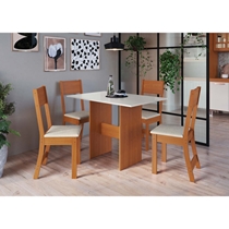 Conjunto Mesa de Jantar e 4 Cadeiras Karla Indekes