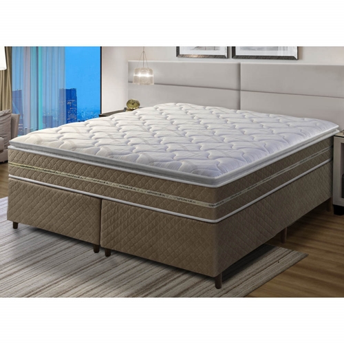 Cama Box King Umaflex Resistence 193x203x71cm Espuma D33 - Marrom