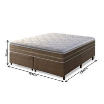 Cama Box King Umaflex Resistence 193x203x71cm Espuma D33 - Marrom