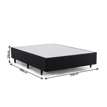 Base para Cama Box Casal Herval Idea 100% Poliéster 138x188x39cm - Preto