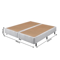 Base para Cama Box King Ecoflex Somie Poliéster 193x203x40cm - Cinza