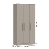 Guarda-Roupa Modulado 3 Portas 2 Gavetas Castro Urban 5030A