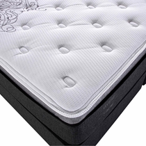 Cama Box Queen Herval C1629 158x198x73cm Molas Ensacadas - Preto/Branco