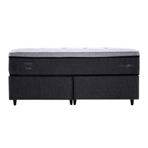 Cama Box Queen Herval C1629 158x198x73cm Molas Ensacadas - Preto/Branco