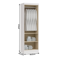 Guarda-Roupa Solteiro 2 Portas Castro Infinity 3820A