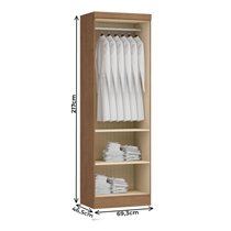 Guarda-Roupa Solteiro 2 Portas Castro Infinity 3820A