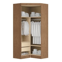 Guarda-Roupa Modulado de Canto Oblíquo 2 Portas 2 Gavetas Castro Infinity 3806A