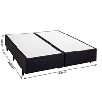 Base para Cama Box King Herval Meditare Poliéster 192x203x39cm - Preto