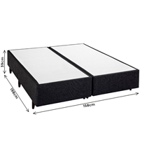 Base para Cama Box Queen Herval Meditare Poliéster 158x198x39cm - Preto