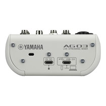 Mesa de Som Yamaha AG03MK2 3 Canais Phantom Power Branco – Bivolt