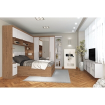 Quarto Modulado Casal 10 Peças Castro Infinity - Macadâmia/Branco