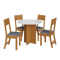 Conjunto Mesa de Jantar e 4 Cadeiras Alice Indekes