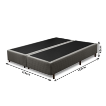 Base para Cama Box Queen Umaflex Harmony Poliéster 156x198x42cm – Cinza