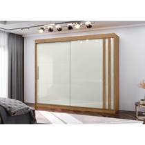 Guarda-Roupa Casal 2 Portas de Correr 4 Gavetas 100% MDF MX Móveis Seul