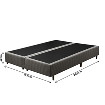 Base para Cama Box King Umaflex Harmony Poliéster 193x203x42cm – Cinza